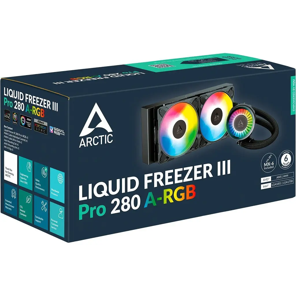 Система водяного охолодження Arctic Liquid Freezer III Pro 280 A-RGB Black (ACFRE00183A) [148105] - фото 6