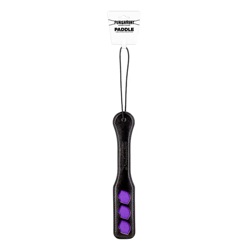 Паддл Punishment – Purple Lips Paddle – Black, залишає слід у вигляді поцілунку - фото 4
