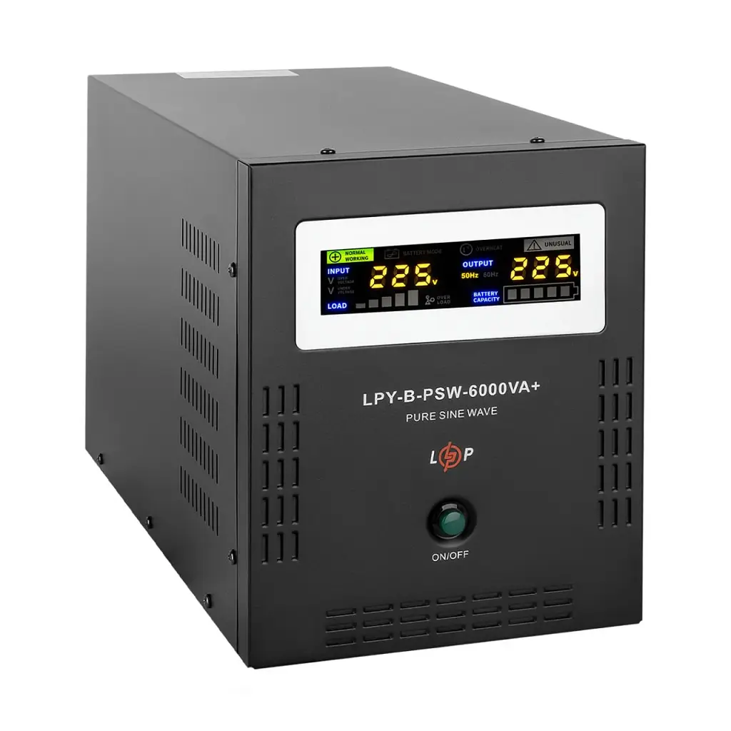 ДБЖ LogicPower LPY-B-PSW-6000VA/4200Вт 48В з правильною синусоїдою, 10/20А - фото 3