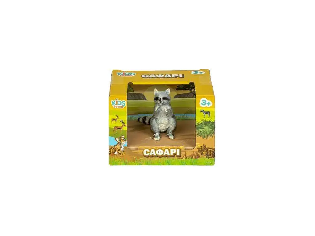 Фігурка KIDS TEAM ANIMALS тварини "Сафарі" Q9899-A82 Єнот - фото 3