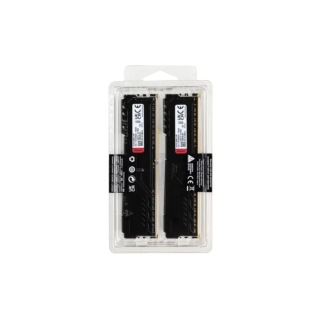 Модуль пам'яті для комп'ютера DDR4 16GB (2x8GB) 3200 MHz Black Kingston Fury (ex.HyperX) (KF432C16BBK2/16WP) - фото 7