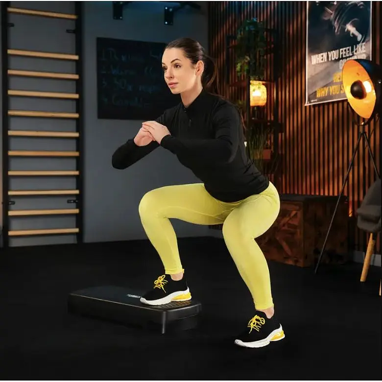 Степ платформа Trex Sport TX-030AS 3 рівнева чорно-жовта - фото 7