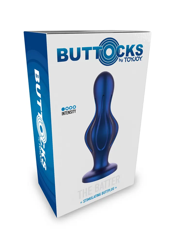 Анальна пробка TOYJOY The Batter Buttplug 12 см (синій) - фото 2