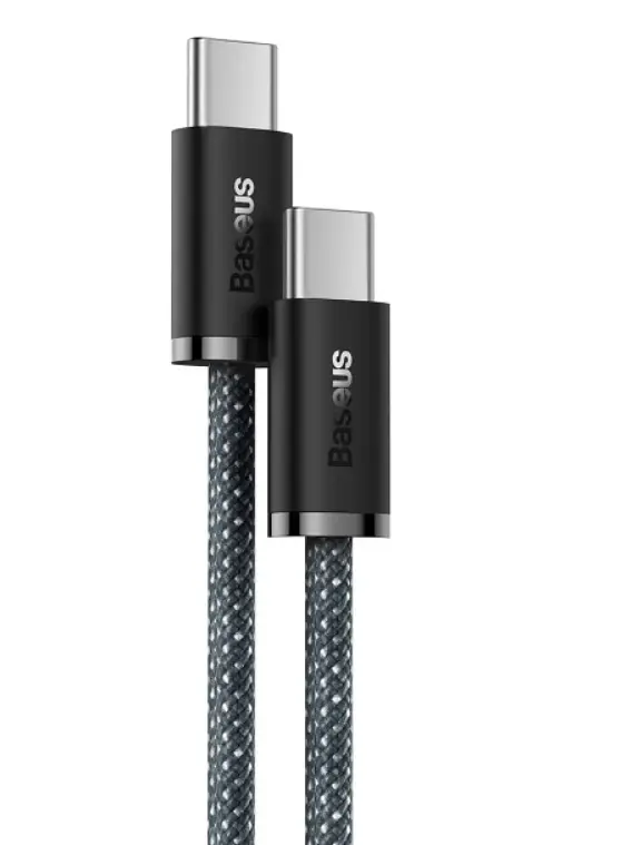 Кабель Baseus Dynamic Series Fast Charging Data Cable Type-C to Type-C 100W 2m Slate Gray - фото 2