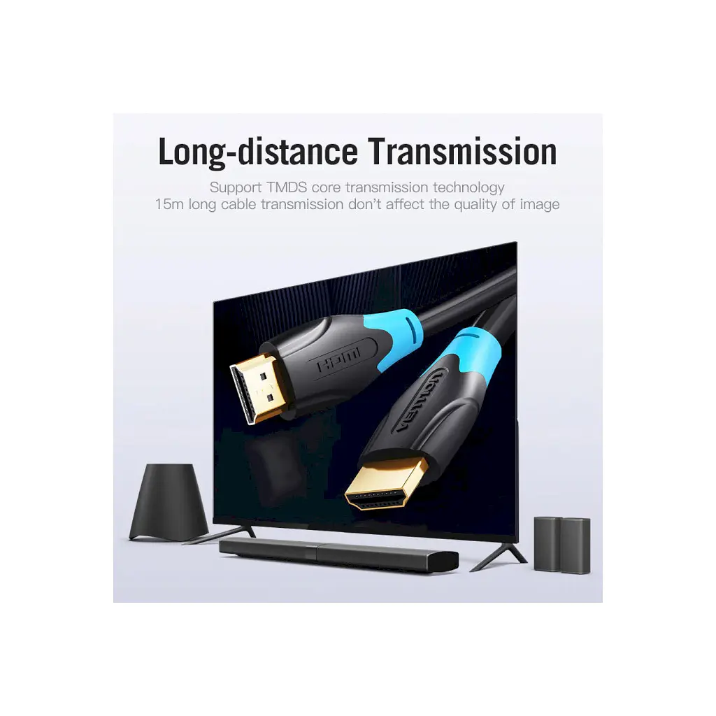 Кабель мультимедійний HDMI M to HDMI M 8.0m V2.0 4K60Hz Vention (AACBK) - фото 7