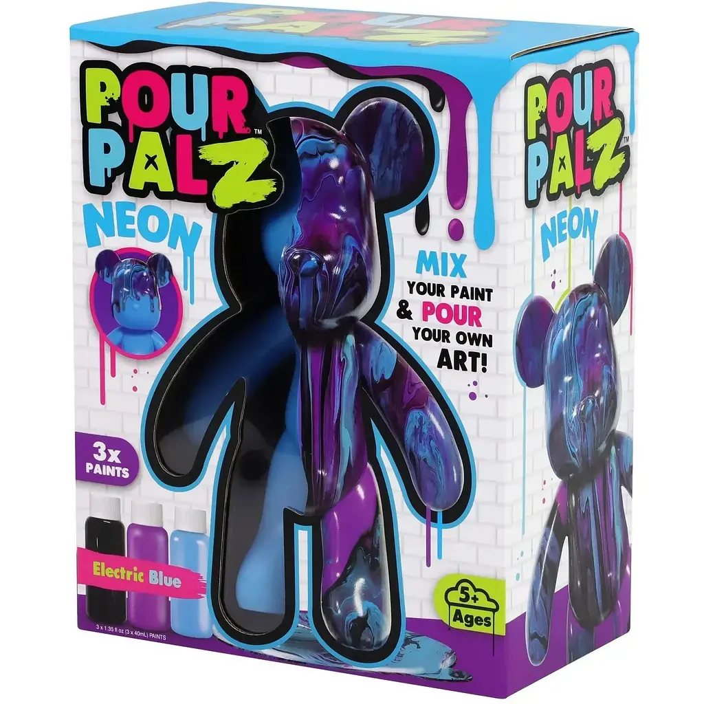 Набір для творчості ToyMonster Pour Palz Флюїд Арт Ведмедик Магія неону S4 Neon (GS-G25023) - фото 3