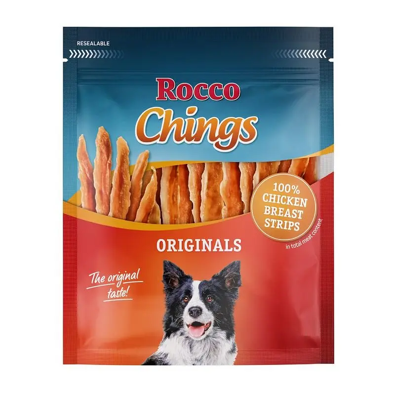 Ласощі для собак Rocco Chings філе курки 200 г 006812 ЦІНА ЗА 1 КГ
