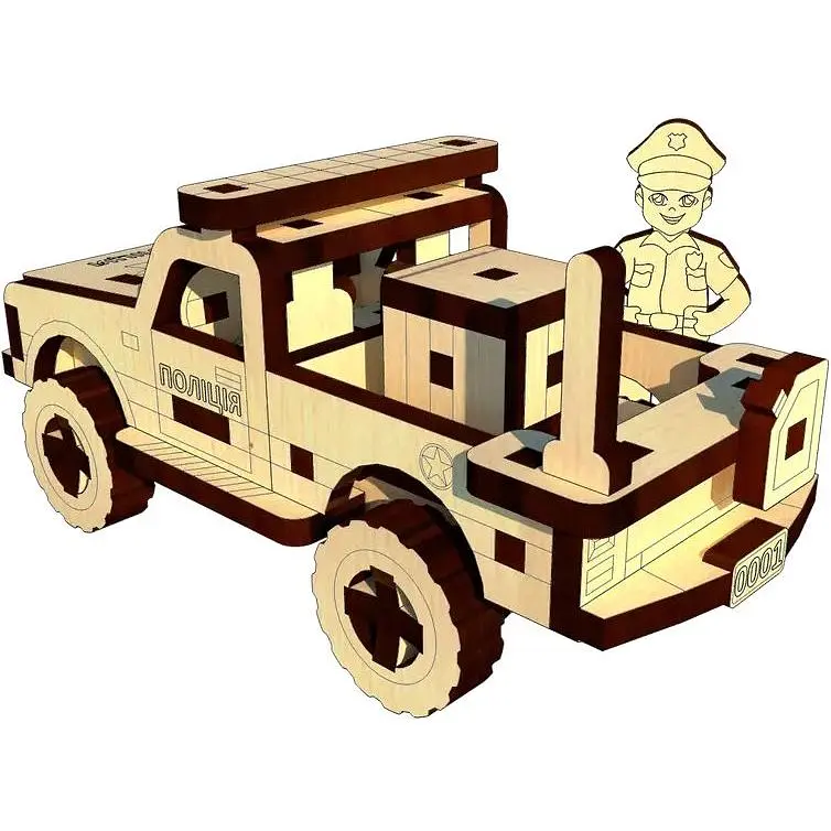 Механічний 3D Пазл Ukrainian Gears Поліцейська машина (1871443738) - фото 3