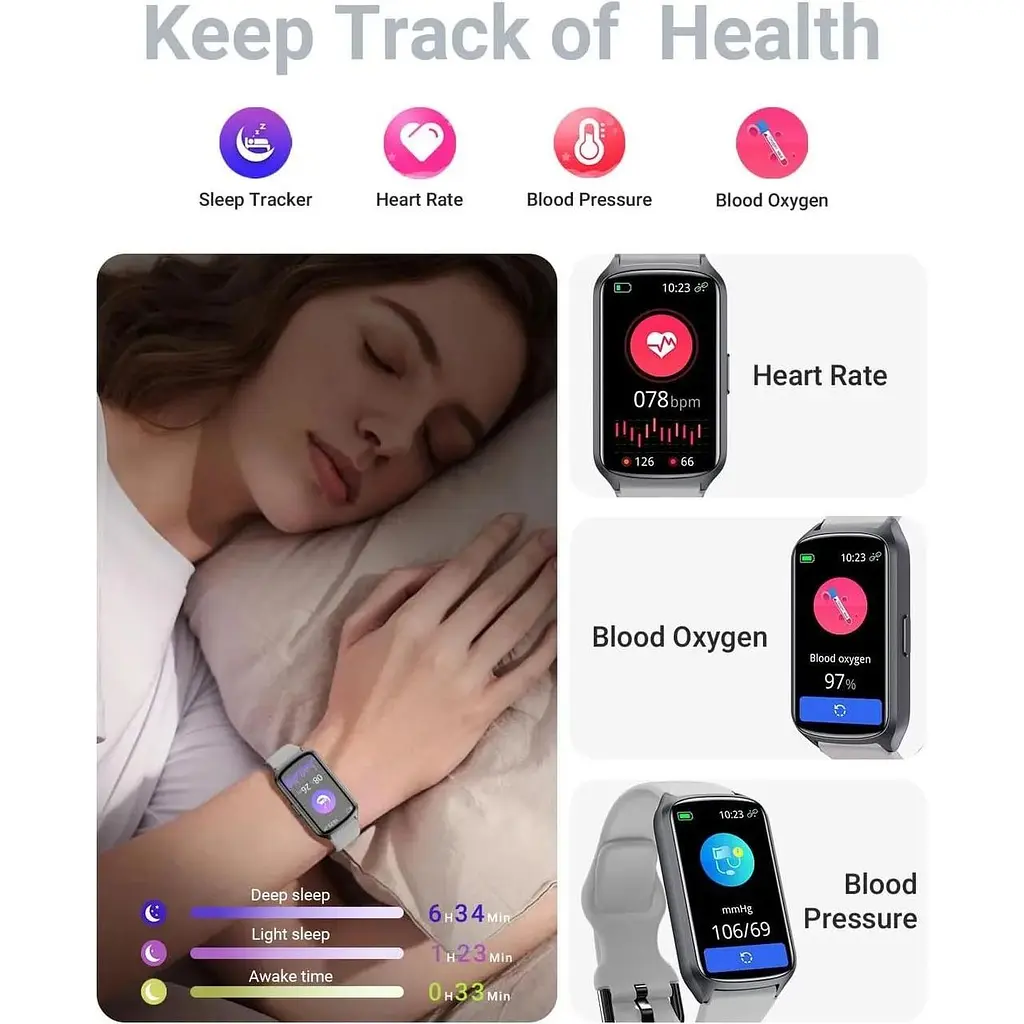 Фітнес-трекер серцевого ритму 24/7 водонепроникний - фото 3