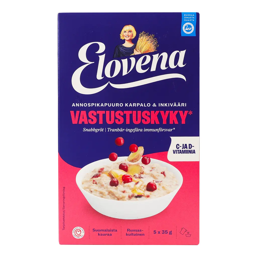 Каша быстрого приготовления Elovena клюква и имбирь 175 г (35 г х 5 шт.) - фото 3