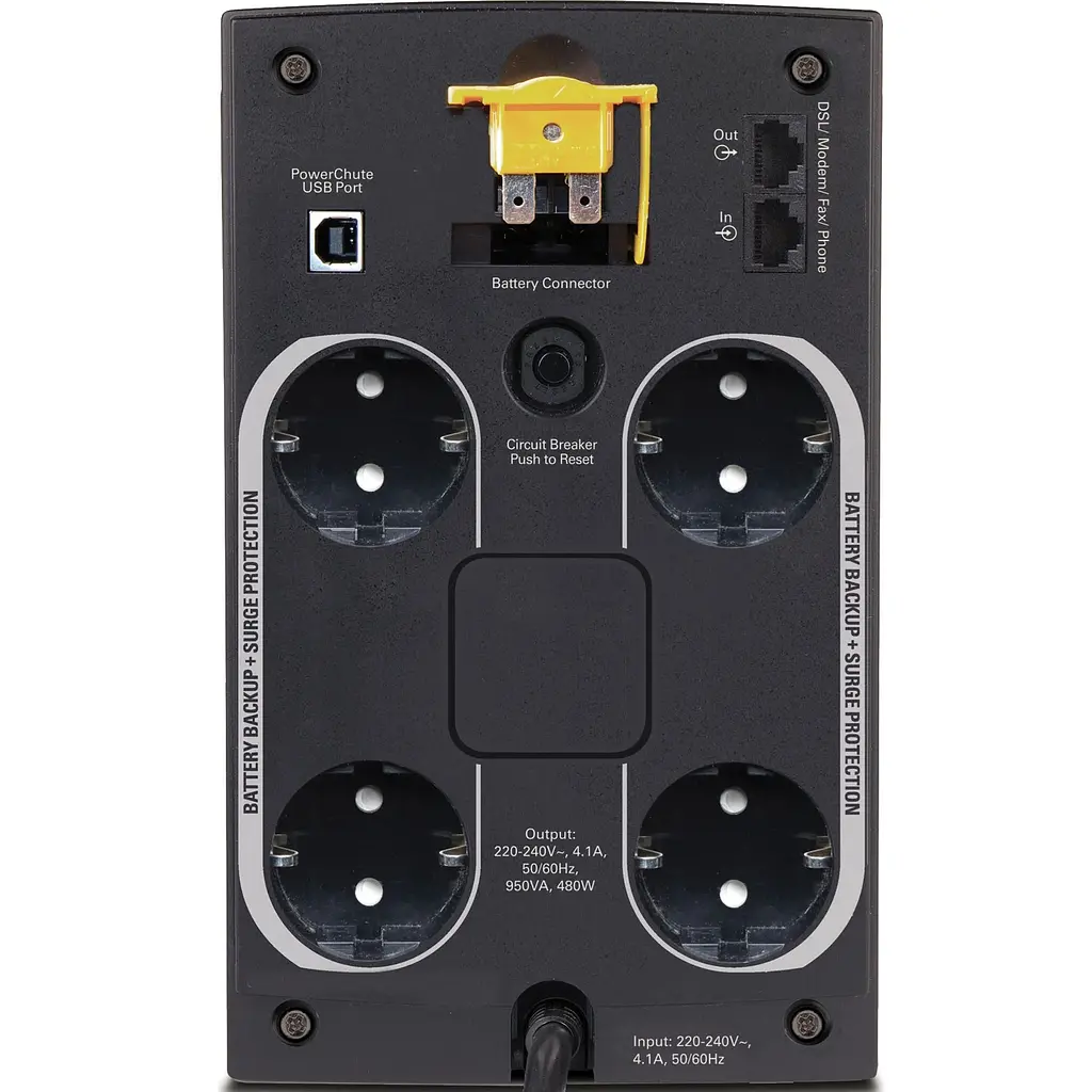 Источник бесперебойного питания APC Back-UPS 950 950VA 480W Б/У - фото 2
