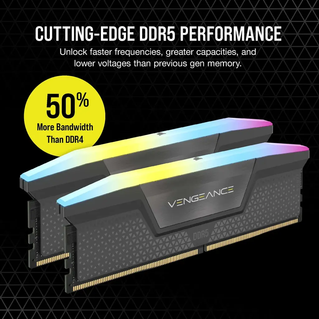 Модуль памяти для компьютера DDR5 96GB (2x48GB) 6000 MHz Vengeance RGB Grey Corsair (CMH96GX5M2E6000Z36) - фото 6