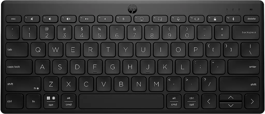 Клавиатура мембранная 350 Compact Multi-Device, 78key, BT, EN/UK, черный HP teh0013842 - фото 2