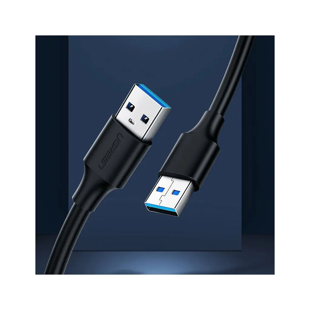 Дата кабель USB 2.0 AM/AM 0.5m US102 black Ugreen (10308) - фото 7