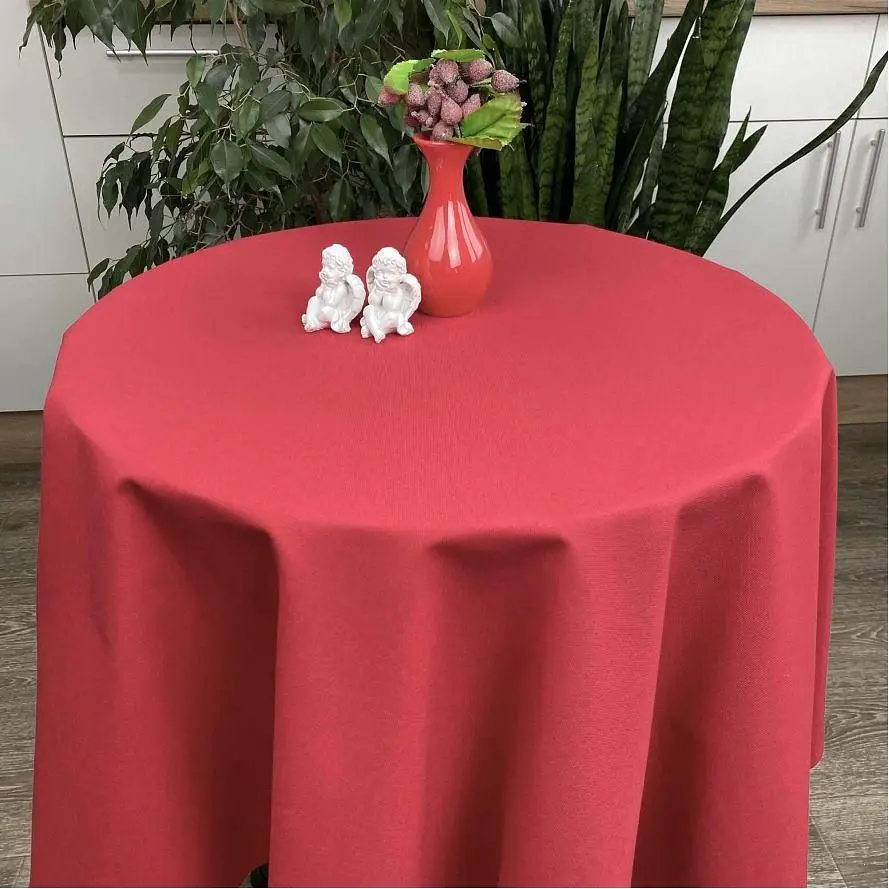 Скатертина кругла Прованс d 136 см червона (22132) - фото 3
