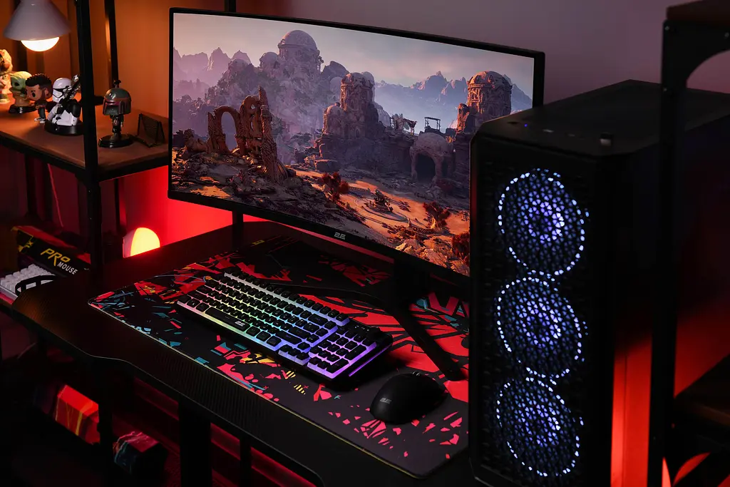 Монітор 2E Gaming 34" G3424B 2xHDMI DP VA 3440x1440 180Hz 1ms NTSC 85% CURVED FreeSync HAS teh0014152 - фото 5