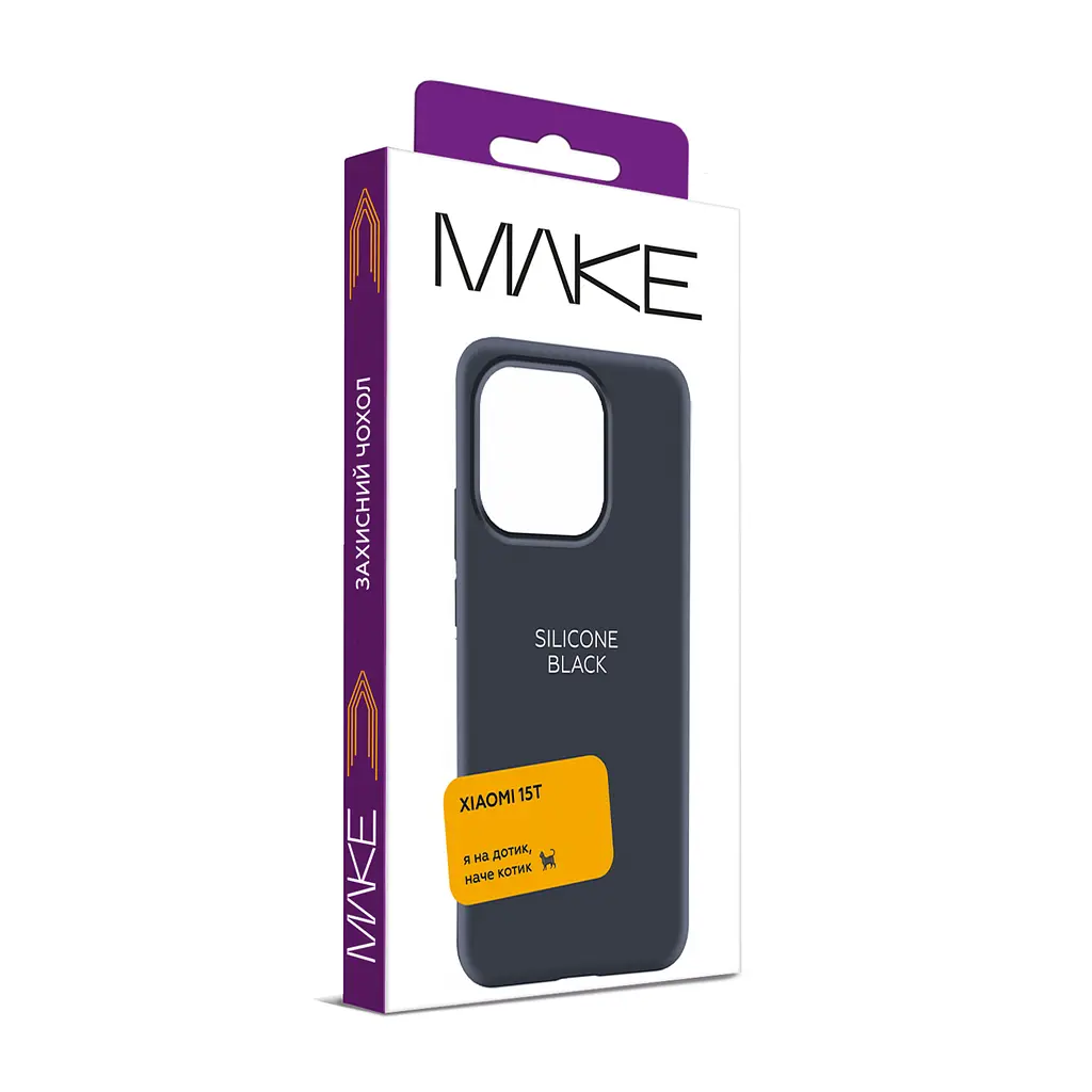 Чохол MAKE Xiaomi 15T Silicone Black - фото 2