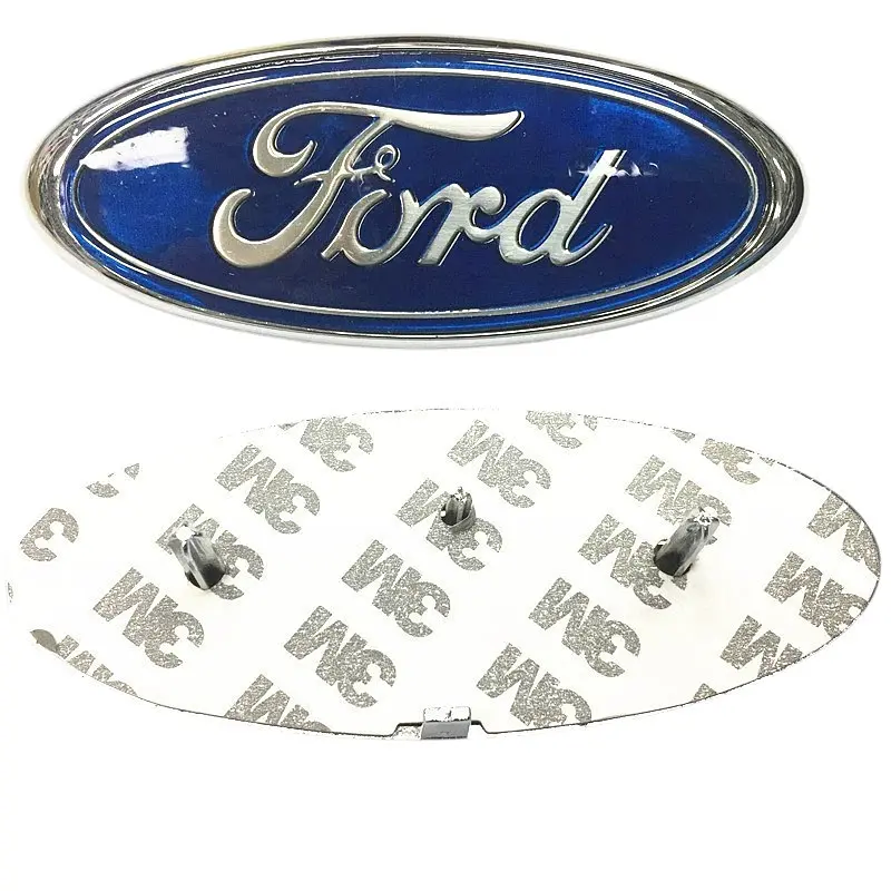 Емблема передня Ford синя 145х60мм пластик (на скотчі+4 напрямні) - фото 2