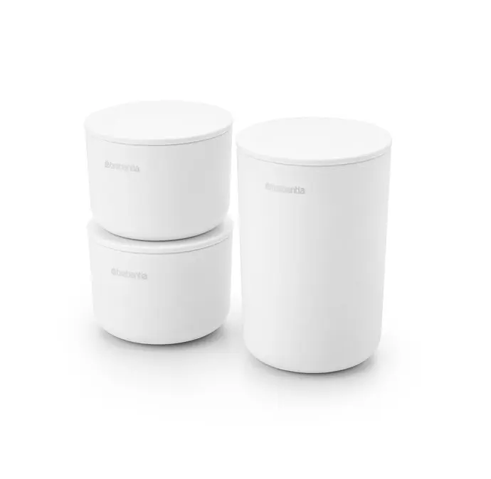 Набір ємностей Brabantia Storage pots для зберігання косметики, 3 шт., білий (281327) - фото 2