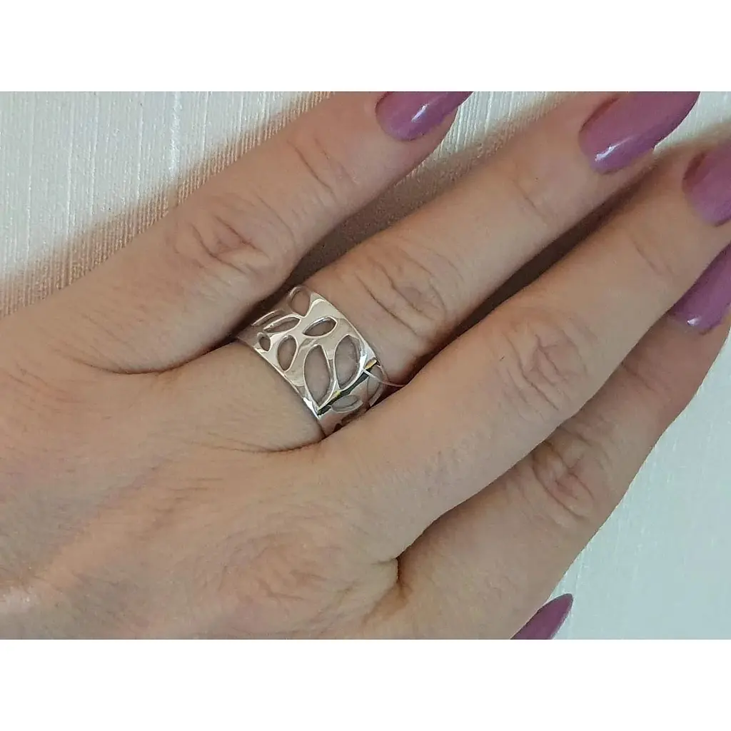 Серебряное незамкнутое кольцо Qvaliz. 90101320ГЛЯН 18 - фото 3