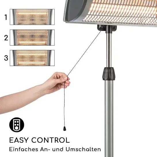 Інфрачервоний обігрівач Blumfeldt Heat Guard Focus IR ComfortHeat 1000/2000 W (10032518) - фото 4