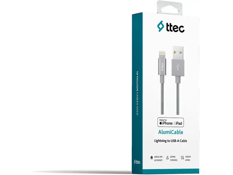 Кабель Ttec USB - Lightning 1.2м Space Gray MFi (2DKM02UG) - фото 2