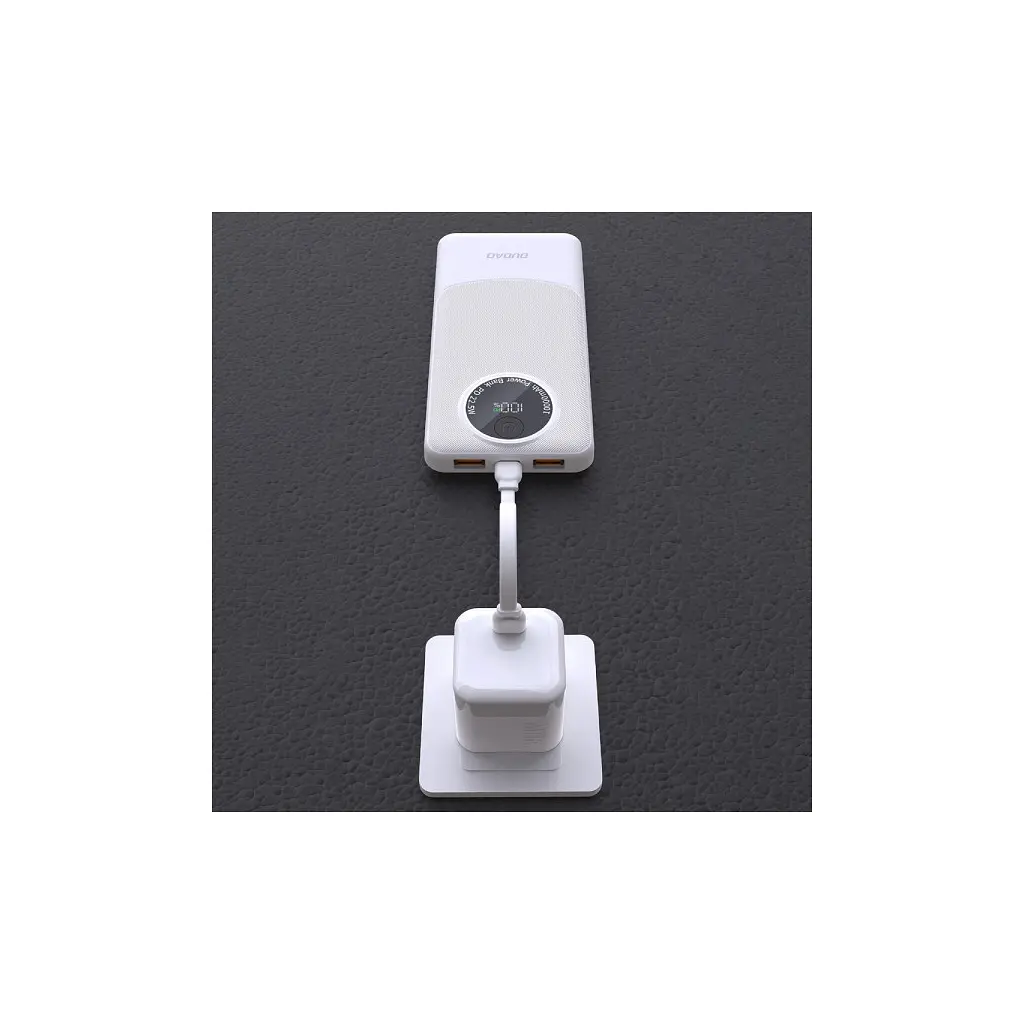 Батарея універсальна Dudao 10000mAh K12 22.5W, PD, QC, 2*USB-A, USB-C(In/Out), White (6976625333875) - фото 3