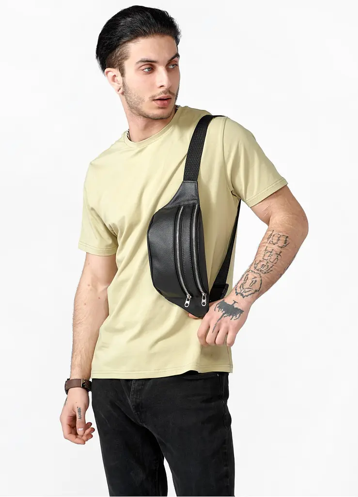 Мужская сумка бананка Sambag Tirso BTS черный 31 × 12 × 5 см (81333001m) - фото 7