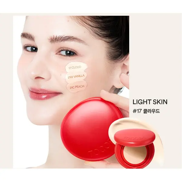 Cяючий тональний кушон Tocobo Apple Dewy Fit Cushion 17 Cloud холодний бежевий 15 г (TOC078) - фото 4
