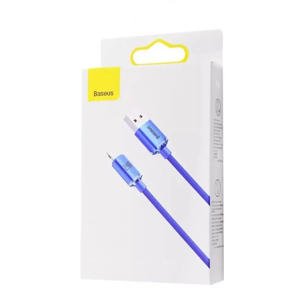 Кабель Baseus Crystal Shine USB-Lightning, 2.4A, 1.2м Blue (6932172602697) - фото 3
