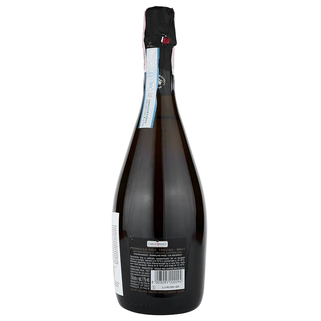 Вино ігристе Carpene Prosecco di Treviso DOC Brut, біле, брют, 0,75 л - фото 3