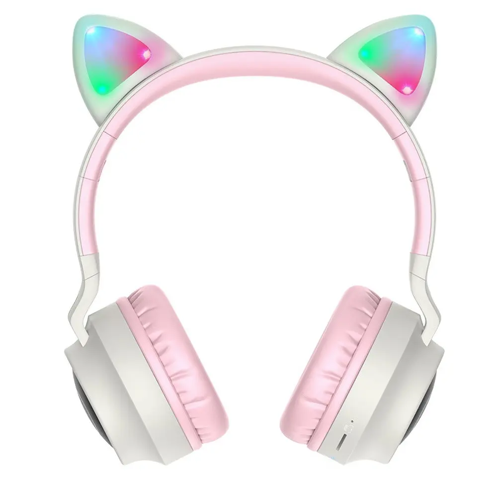 Навушники бездротові Hoco W27 Cat Ear накладні з вушками та LED підсвічуванням - фото 3