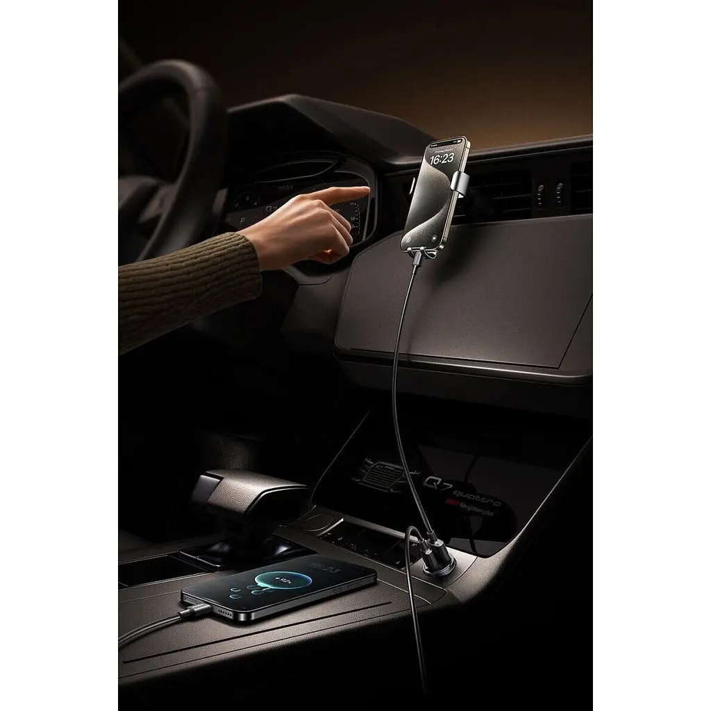 Автомобільний зарядний пристрій Baseus Tiny Star Mini 30W Black (C00035001121-03) [150721] - фото 7