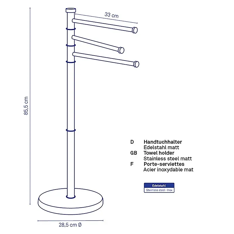 Тримач для рушників Kela Swing  85.5х28.5 см (18958) - фото 2