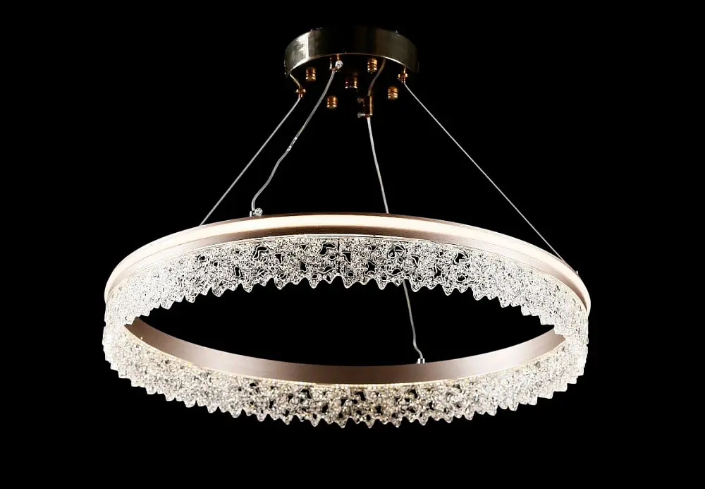 Люстра стельова LED Splendid Ray L118/500/1, 50 см, золото/кава/білий, сучасний стиль - фото 4