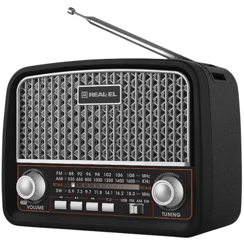Радиоприемник портативный REAL-EL X520 Black - фото 3