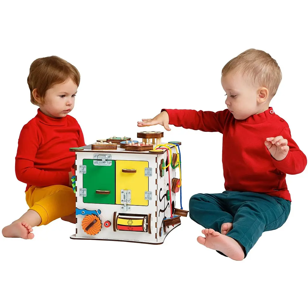 Бизикуб GoodPlay развивающий 25х25х25 см (K008) - фото 12