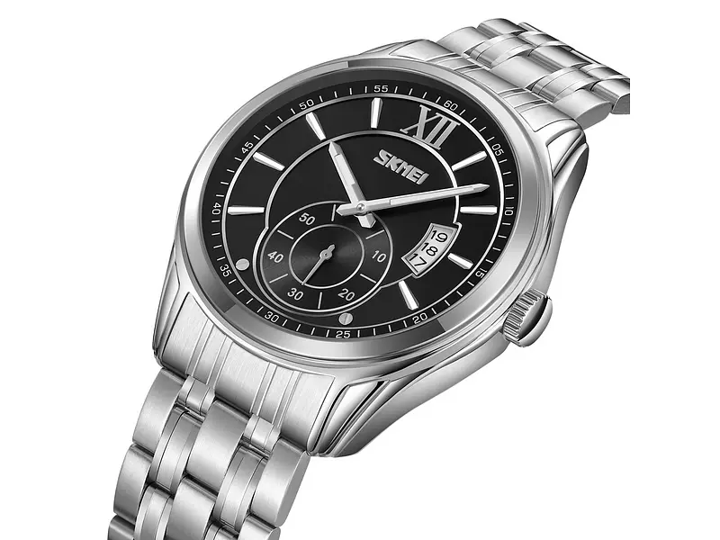 Наручний годинник чоловічий 9319SIBK Silver-Black Skmei acs0030926 - фото 3