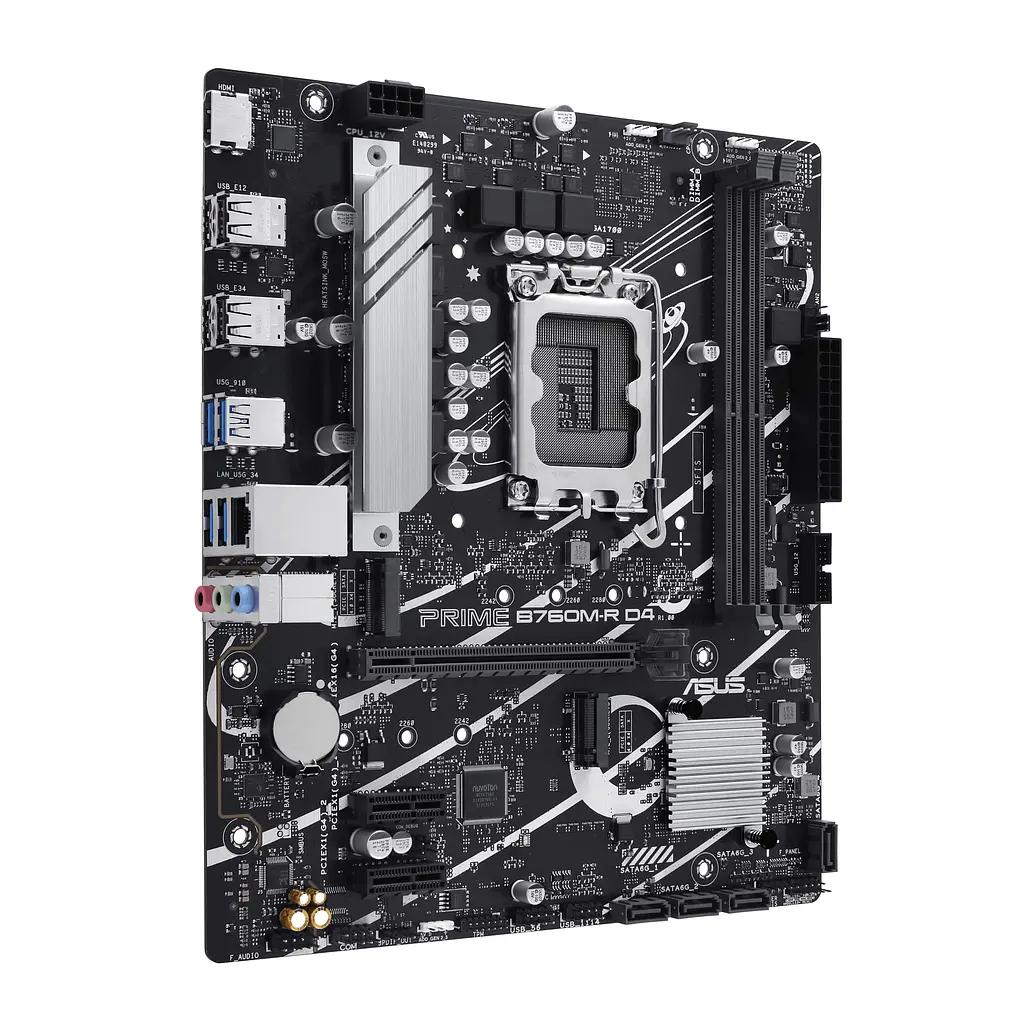 ASUS Материнcька плата PRIME B760M-R D4 s1700 B760 2xDDR4 M.2 HDMI mATX - фото 4