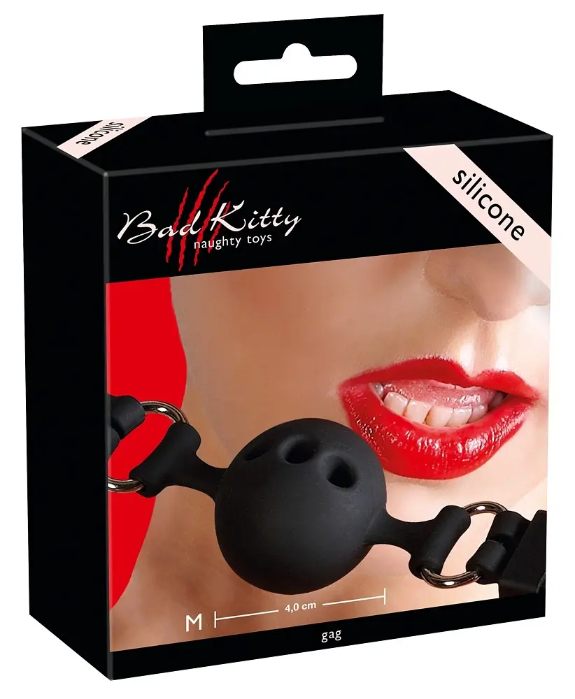 Кляп Bad Kitty Naughty Toys Gag М 4 см чорний - фото 2