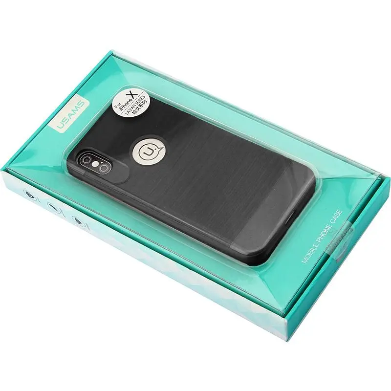 Чохол-накладка Usams Lavan Series Apple iPhone X Black - фото 2