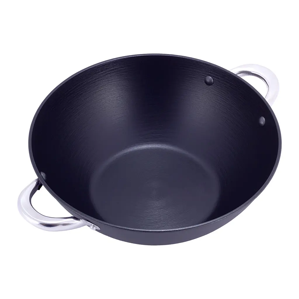 Казан чавунний WOK з антипригарним покриттям та аксесуарами для індукції та газу 4.5 літра Kamille KM-4807MR 87484 - фото 9