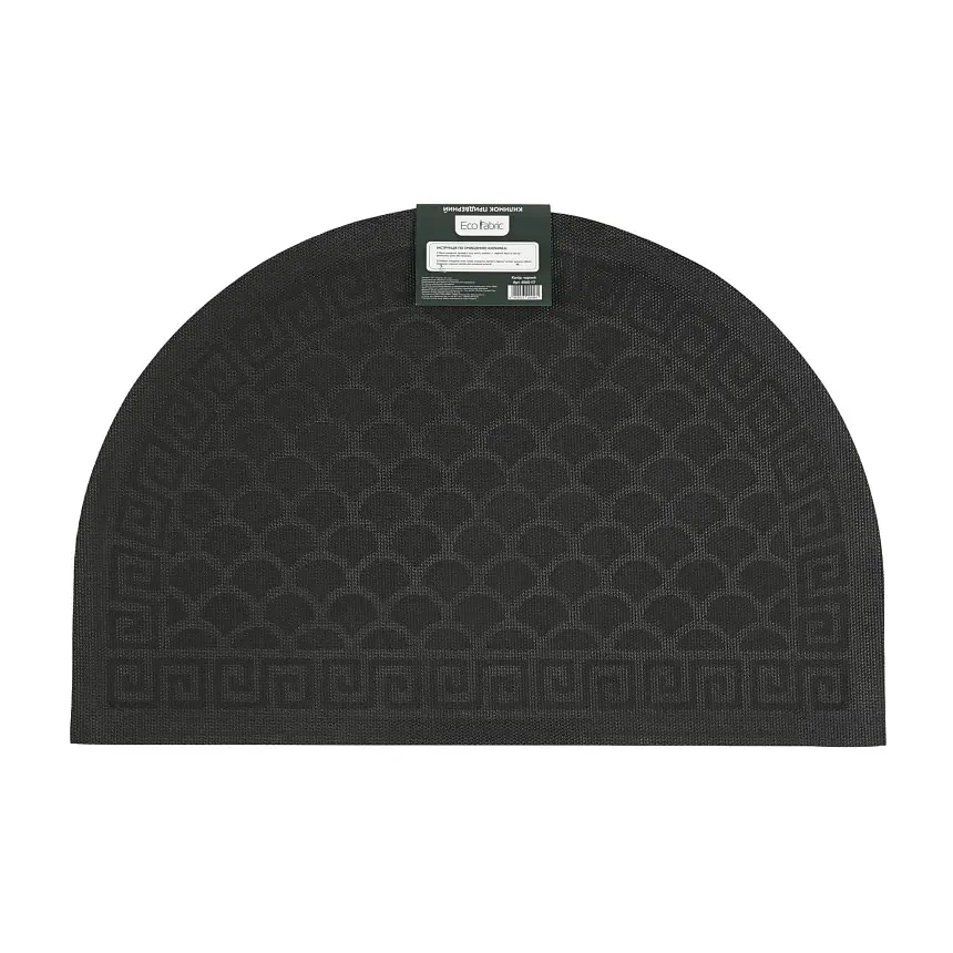Килимок придверний Eco Fabric Луска півколо з кромкою чорний 40 х 60 см (4060-117) - фото 2