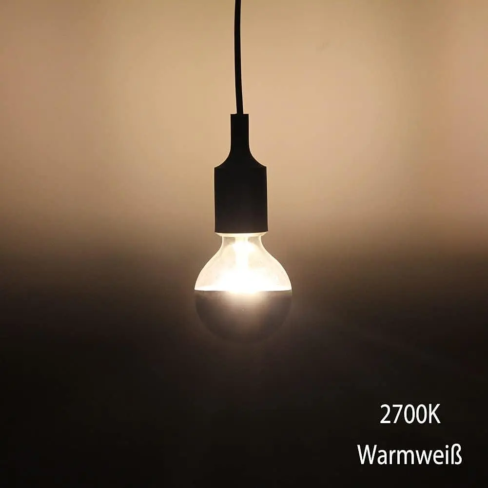 Набір декоративних LED ламп E27 G80 6W 2700K із золотим покриттям, 2 шт - фото 2