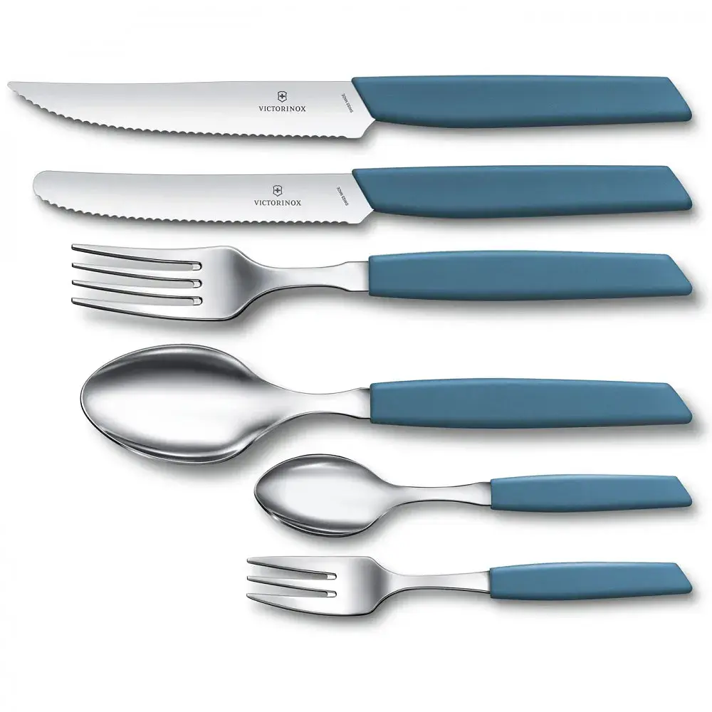 Кухонний ніж Victorinox Swiss Modern TomatoSausage 11см Blue (6.9006.11W2) - фото 3