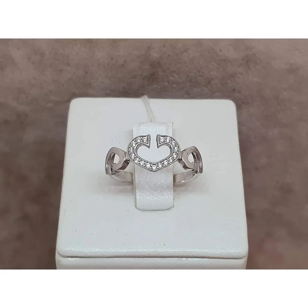 Срібне кільце Агні КАНТ з фіанітами. 1624/1Р-CZ 17 - фото 4