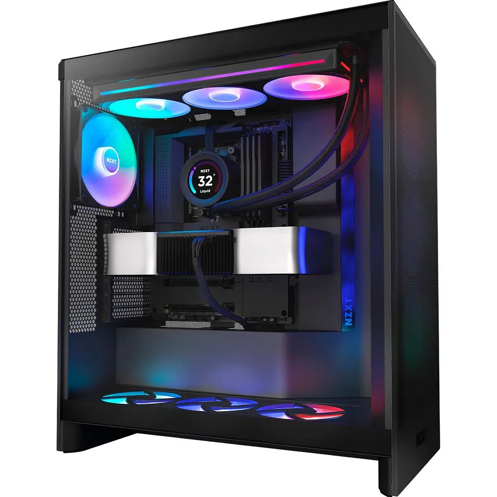 Корпус NZXT H7 Flow RGB Black (CM-H72FB-R1) [146830] - фото 9
