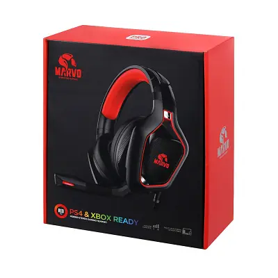 Наушники Marvo HG8960 Pro Red-LED Black/Red (HG8960) - фото 6