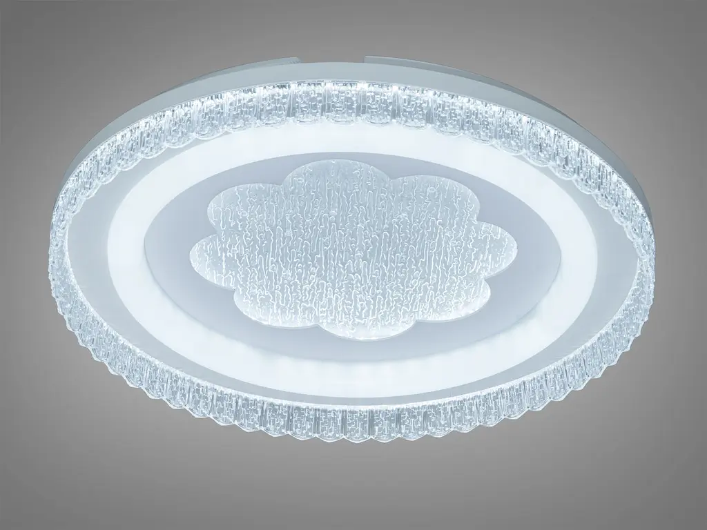 Стельова LED-люстра Diasha WG5156/C WH 85W, кругла, 3 кольори світла, Ø48 см, настінний вимикач - фото 4