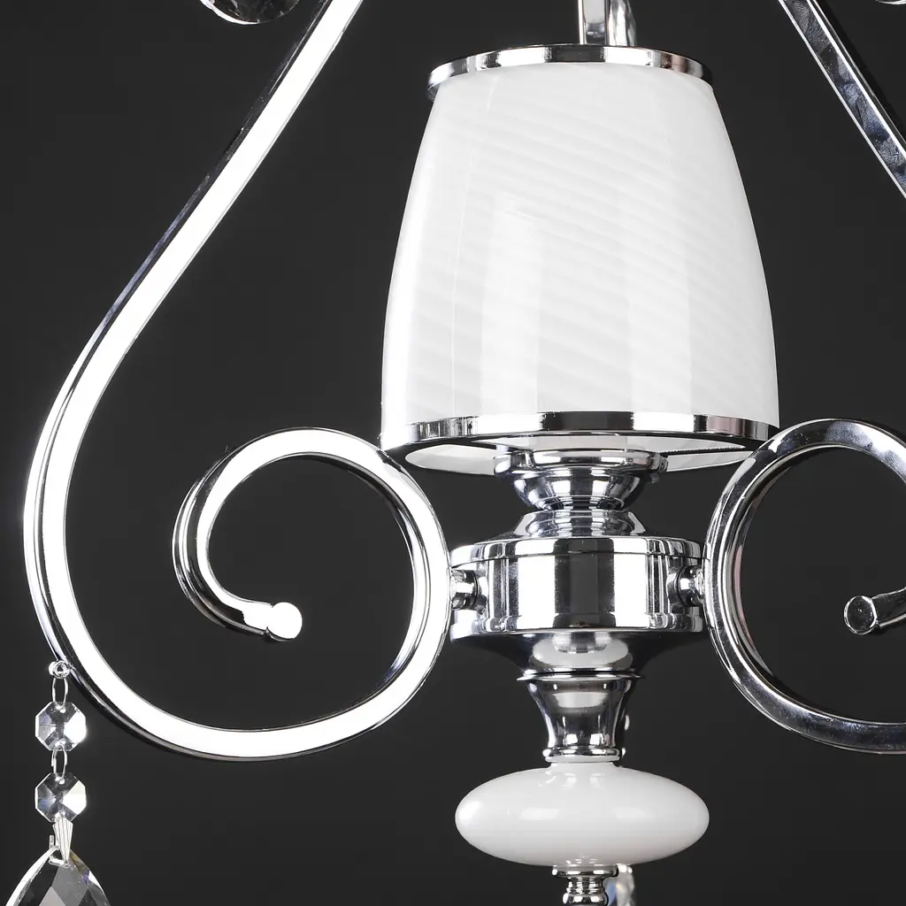 Люстра подвесная Brille классическая E14 40W CH (BCL-384S/1) - фото 3